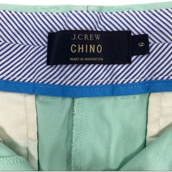 J. Crew women’s Sea Green Flat Front Chino Shorts size 6 - Picture 3 of 5